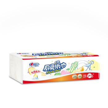 心相印/Mind Act Upon Mind 100014056324 厨房纸巾 厨房用纸抽纸吸水纸 70抽*3包