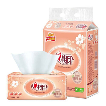 心相印/Mind Act Upon Mind DT200 面巾纸软抽纸 210*210mm/抽 2层*200抽*3包/提 一提装